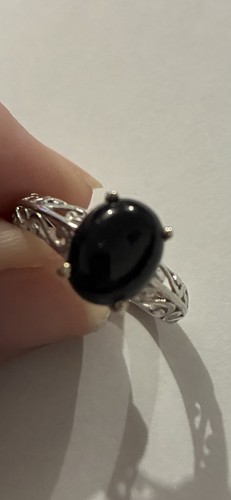 Blue sandstone solitaire ring - sandstone,