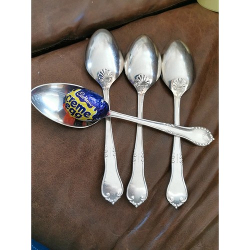 Four silver plated - , serving