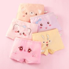 5Pcs Kids Cotton Panties Soft Knickers Underwear Little Girls Briefs 2-12Years
