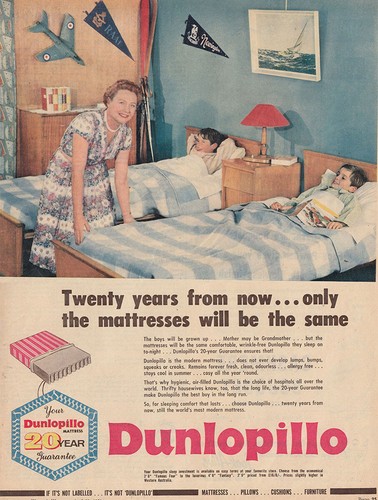 1959 dunlopillo mattress - dunlopillo,
