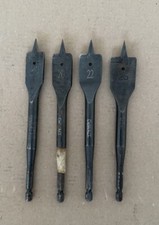 4 x Dewalt & Punk Hex Flat Spade Impact Wood Bits 20mm, 22mm, 25mm - Free P&P