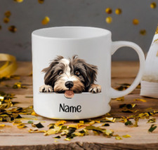 Tibetan terrier dog peeping - tibetan,