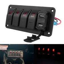 4 Gang 12V/24V Red LED Light