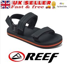 Reef Boys Sandals Beach Shoes Little Ahi Convertible  - Grey/Orange  BNWT
