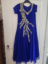 india,Pakistani special occasions dress.size 32.beaded.lined.midi.gorgeous