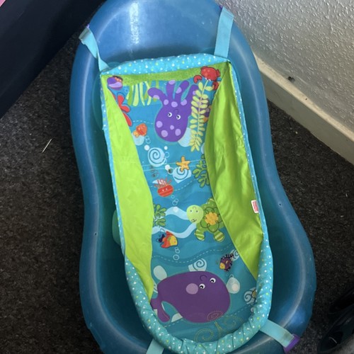 Blue plastic baby - blue, bath