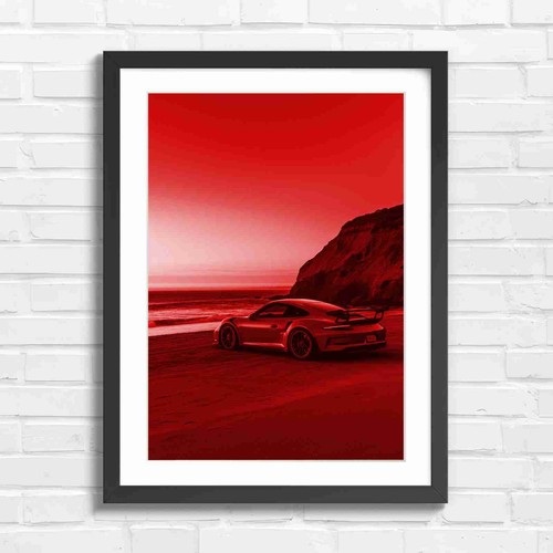 Sports car sunset - sunset, scene