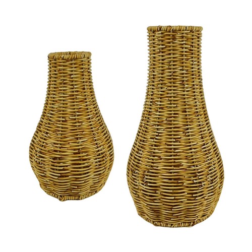 Rattan flower vase handmade - rattan,