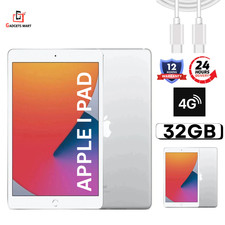Apple iPad 8th Gen 32GB 2020 Wi-Fi +4g 10.2" Silver Unlocked Brand New Condition
