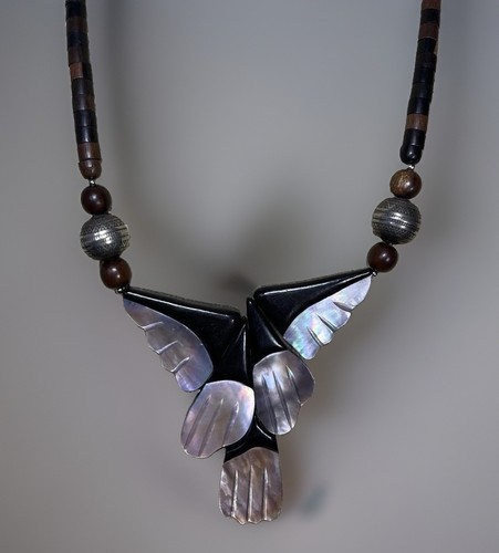 Vintage mother pearl - mother, wood