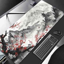 Large Desk Mouse Mat Anti-Slip Gaming Pad Sakura Scenery Thick Seam Office PC UK