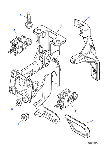 Jaguar switch mounting bracket - switch,