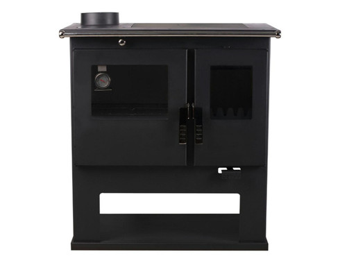 Wood burning cooker stove - burning,