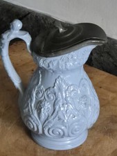 Stoneware Pewter Pitcher
