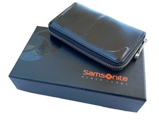 Exclusive Samsonite Black LABEL BAYAMO Collection Coin Purse Leather Black