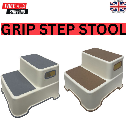 Double step stool with - step,