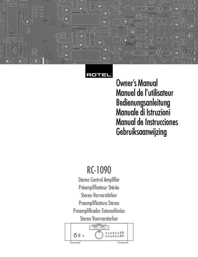 Rotel 1090 amplifier owners - rotel,