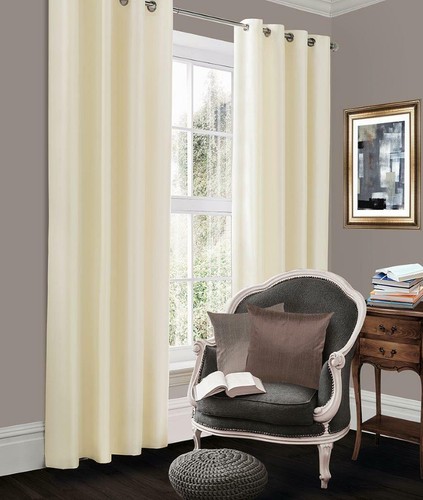 Blackout eyelet curtains black - blackout,