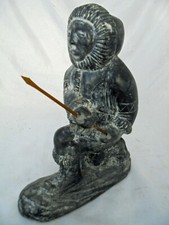 Inuit Figure Eskimo with Metal