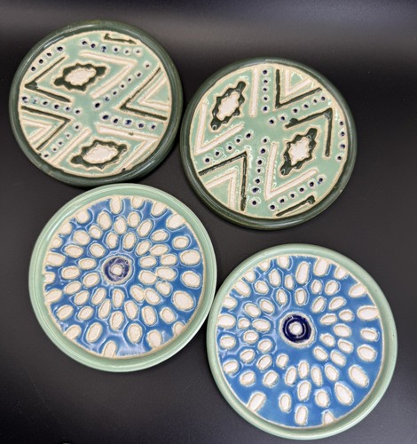 Set ceramic coasters hand - set,