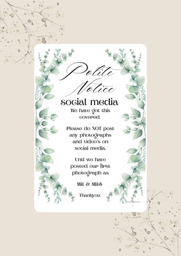 Polite notice wedding sign - polite,