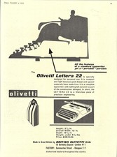 1953 Advert OLIVETTI 'Lettera 22' Portable Typewriters Vintage Original Print Ad