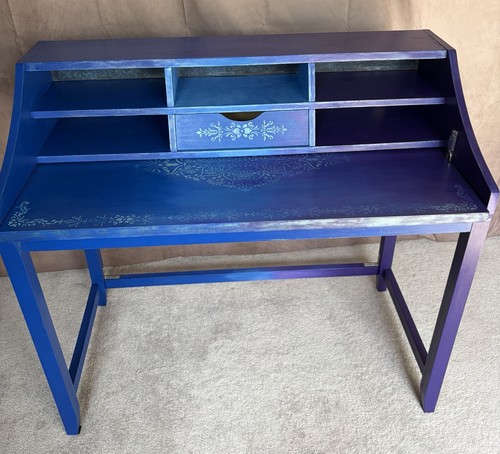 Painted blue purple writing - painted,
