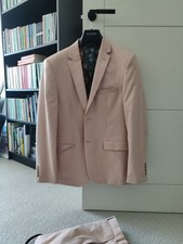 Mens Suit Salmon Pink BRAND NEW  40R Slim  Trousers 34 S