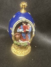 VINTAGE House Of Faberge Egg Jesus Water into Wine The Franklin Mint Ref2