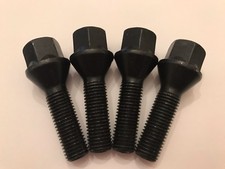 4 X M12X1.5 60mm LONG BLACK