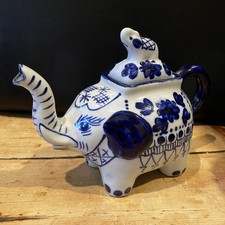 Vintage Blue White Elephant
