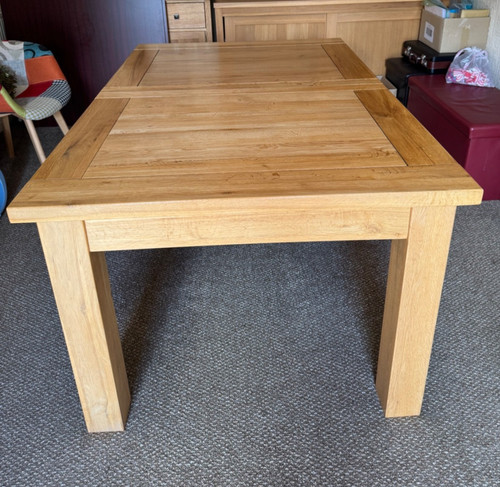 Large oak extending dining - large,