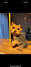Yorkshire Terrier Dog Puppy  Resin Ornament Sculpture Life like