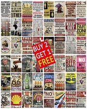 Metal tin wall signs man - metal,
