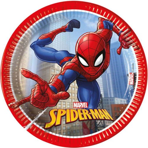Spiderman party plates crime - party,