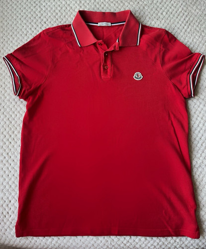 Moncler men red piqué - moncler, men’s