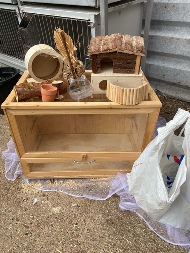 Hamster cage with accessories - hamster,