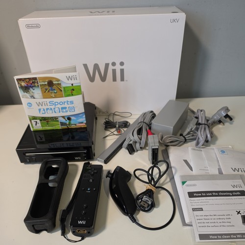 Nintendo wii black boxed - nintendo,