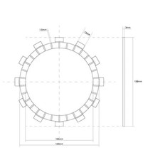 FCC CRANKED SINGLE CLUTCH DISC