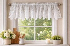 Vintage White Lace Valance