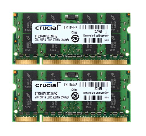 Crucial 4gb 2gb - 4, 2x