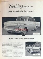 VAUXHALL 'Victor & Cresta' Saloon Motors Advert #4 - Original 1958 Car Print