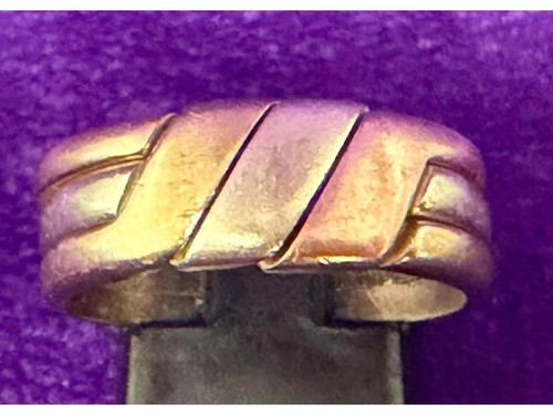 9ct tri metal puzzle ring - tri-metal,