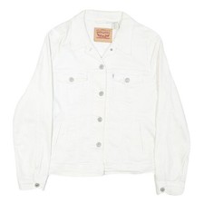 LEVI'S Womens White Button