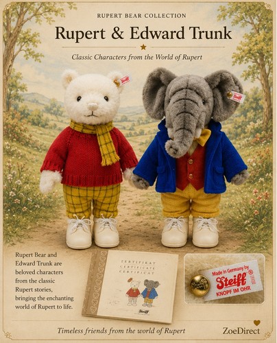 Steiff rupert bear - and, edward