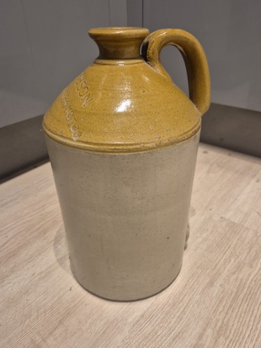 Stoneware two tone flaggon - stoneware, two-tone