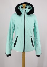 DEGRE 7 WOMENS VESTE DE SKI GEOD FF JACKET HOODED SIZE 42 UK 14 JADE RRP £370 IB