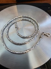 925 Silver Byzantine Chain Necklace 20 Inch 51cms 30 Grammes