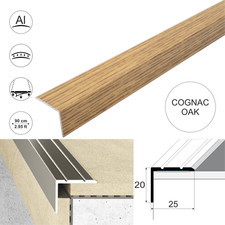 Wood effect aluminium stair - effect,