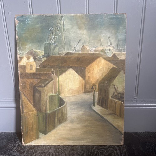 Post war dockyard scene - post-war,